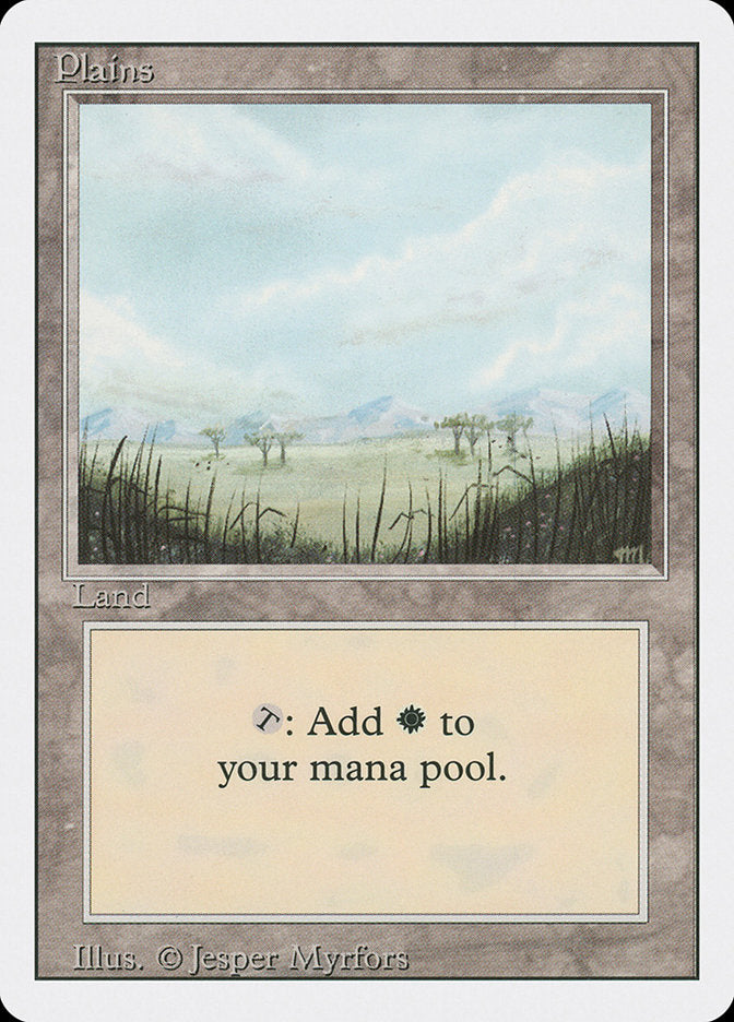 Plains (Trees on Plain / Signature on Right) [Revised Edition] | Gamers Paradise