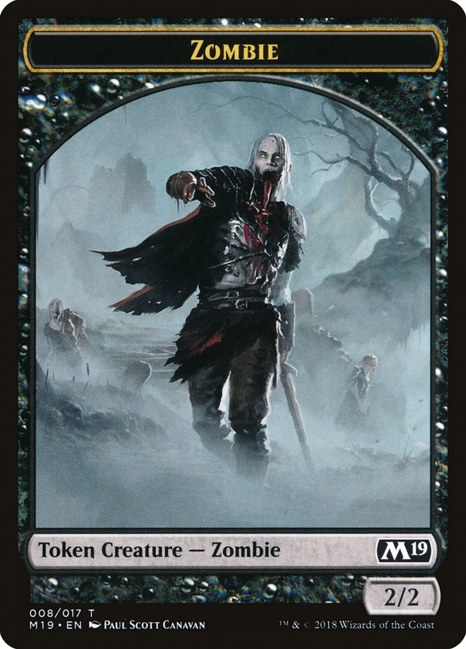 Zombie Token [Core Set 2019 Tokens] | Gamers Paradise