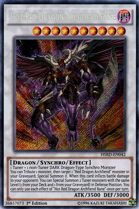 Hot Red Dragon Archfiend Bane [HSRD-EN042] Secret Rare | Gamers Paradise