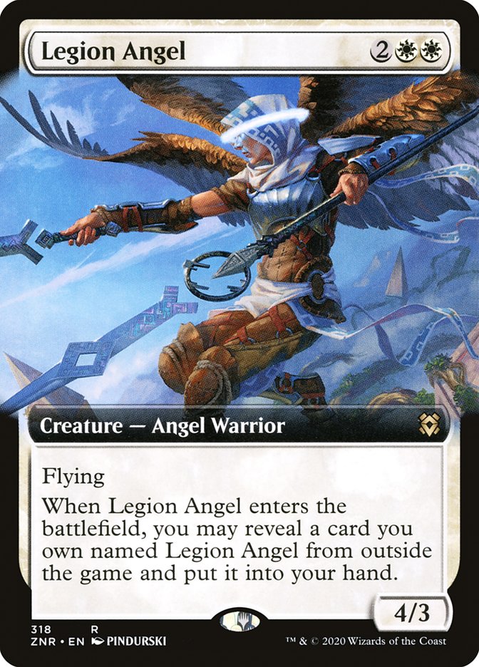 Legion Angel (Extended Art) [Zendikar Rising] | Gamers Paradise