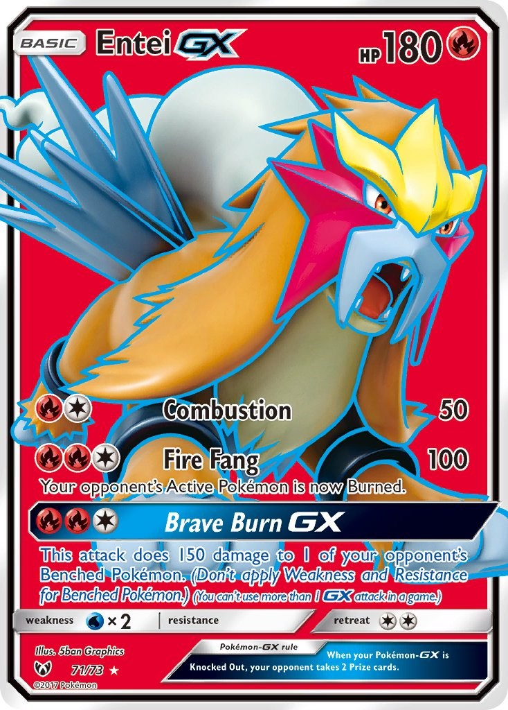 Entei GX (71/73) (Full Art) [Sun & Moon: Shining Legends] | Gamers Paradise