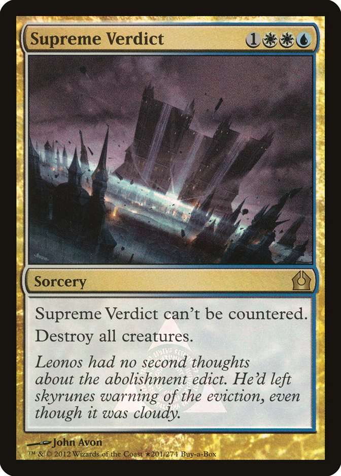 Supreme Verdict (Buy-A-Box) [Return to Ravnica Promos] | Gamers Paradise