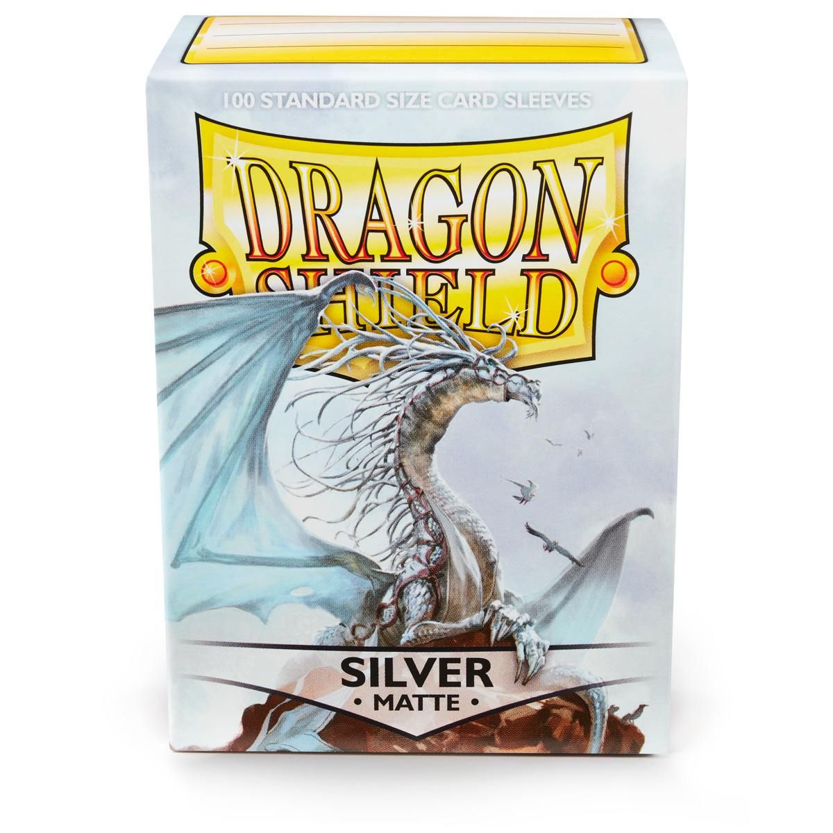 Dragon Shield: Standard 100ct Sleeves - Silver (Matte) | Gamers Paradise