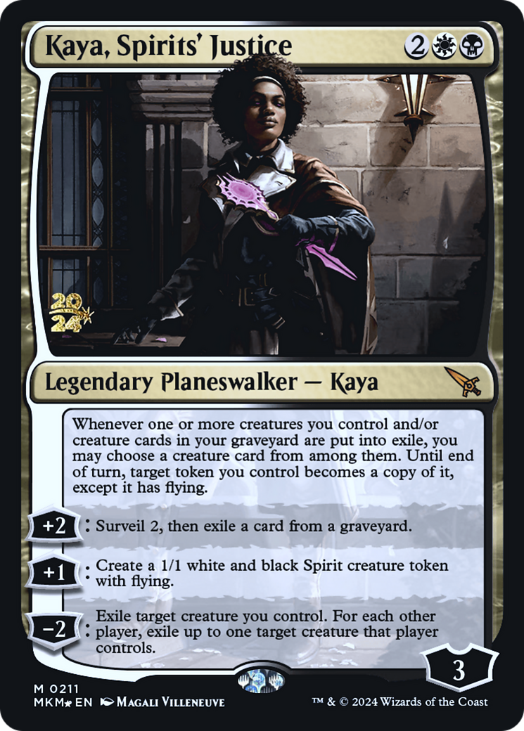 Kaya, Spirits' Justice [Murders at Karlov Manor Prerelease Promos] | Gamers Paradise