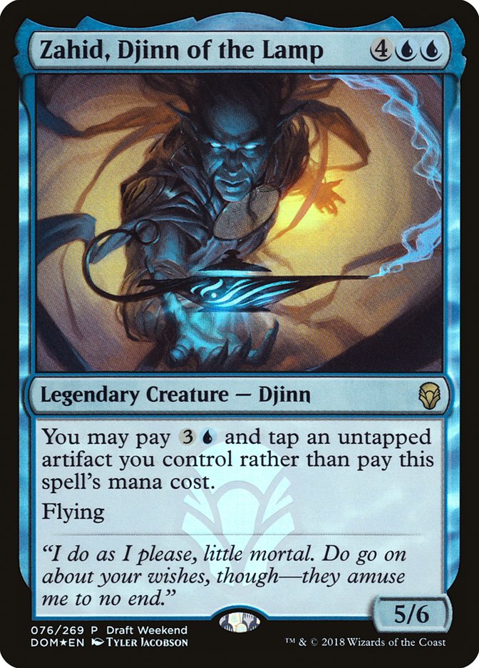 Zahid, Djinn of the Lamp (Draft Weekend) [Dominaria Promos] | Gamers Paradise
