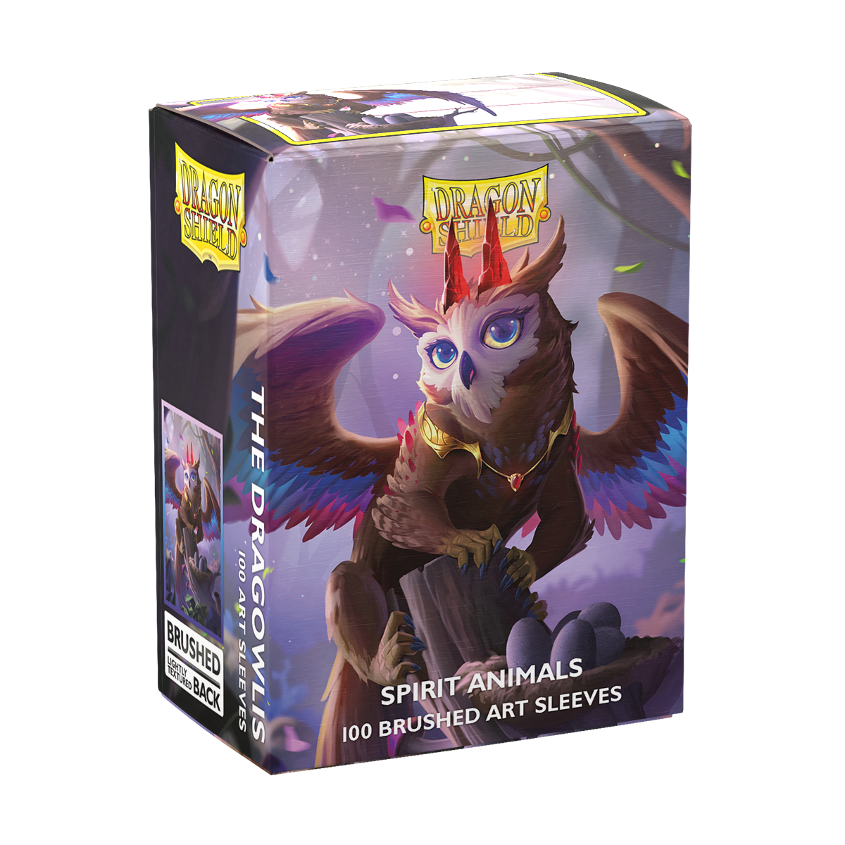 Dragon Shield: Standard 100ct Brushed Art Sleeves - The Dragowlis | Gamers Paradise