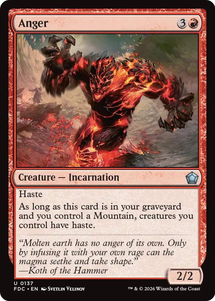 Anger [Foundations Commander] | Gamers Paradise