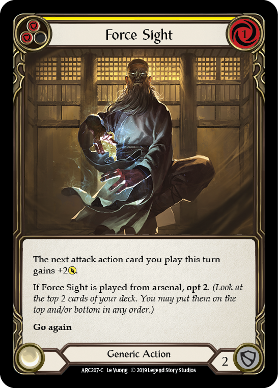 Force Sight (Yellow) [ARC207-C] (Arcane Rising)  1st Edition Normal | Gamers Paradise