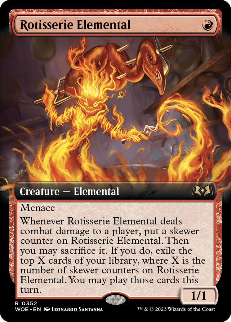 Rotisserie Elemental (Extended Art) [Wilds of Eldraine] | Gamers Paradise