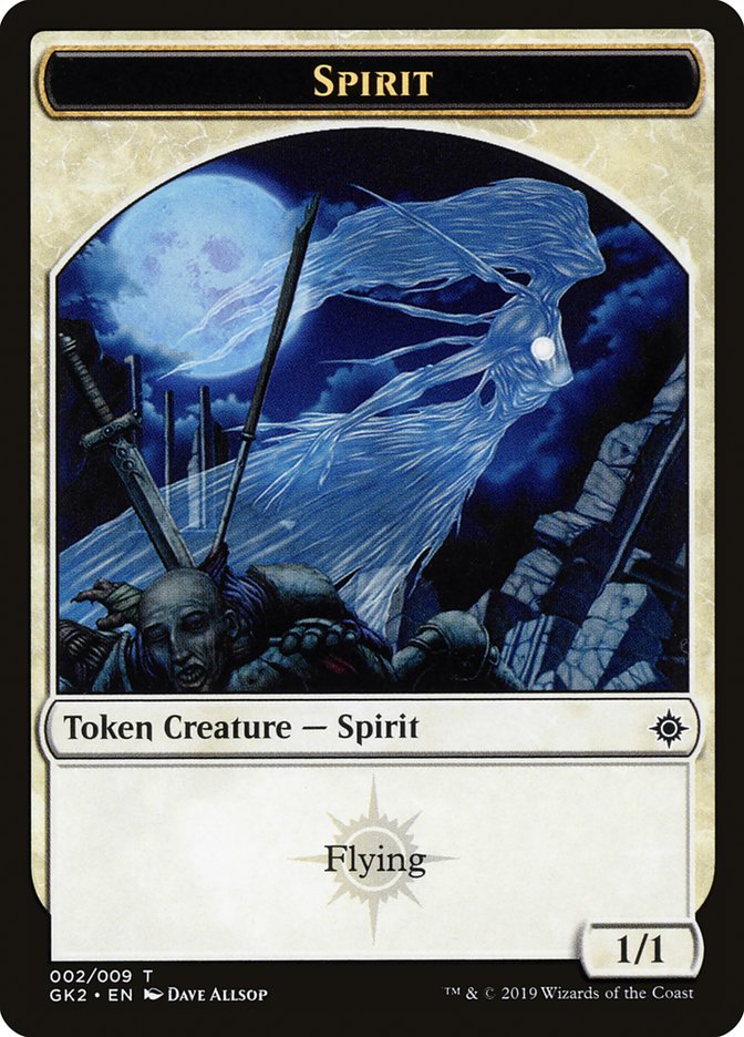 Spirit (002) // Spirit (010) Double-Sided Token [Ravnica Allegiance Guild Kit Tokens] | Gamers Paradise