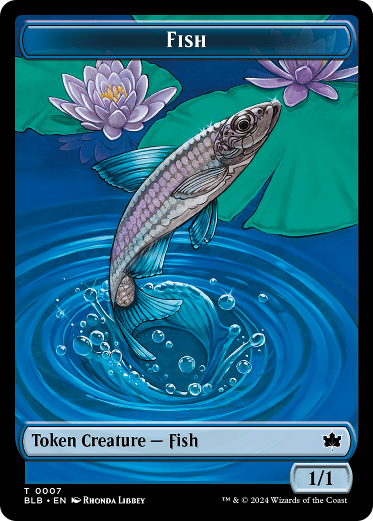 Fish // Tender Wildguide Double-Sided Token [Bloomburrow Tokens] | Gamers Paradise