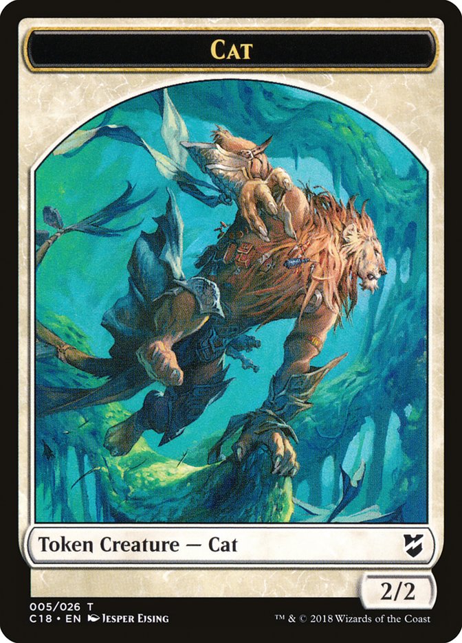 Angel // Cat Double-Sided Token [Commander 2018 Tokens] | Gamers Paradise