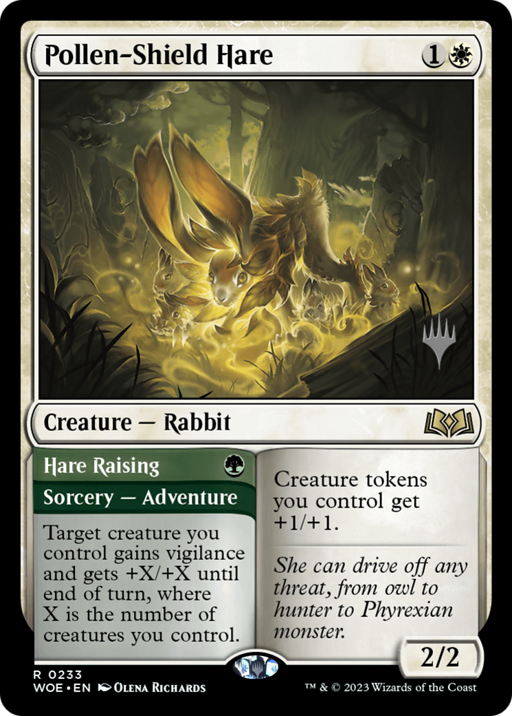 Pollen-Shield Hare // Hare Raising (Promo Pack) [Wilds of Eldraine Promos] | Gamers Paradise