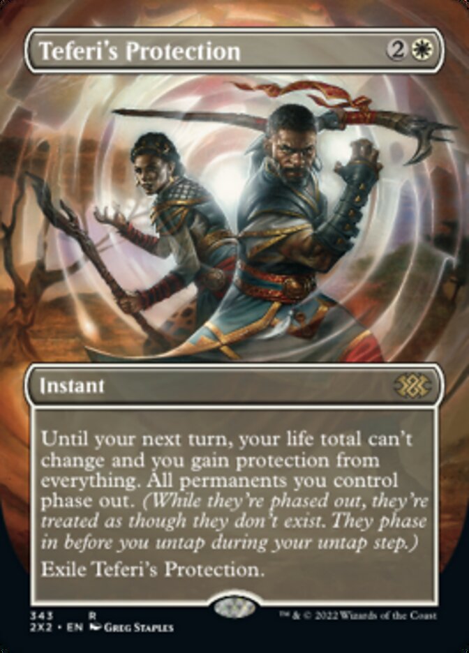 Teferi's Protection (Borderless Alternate Art) [Double Masters 2022] | Gamers Paradise