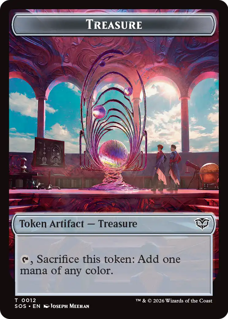 Treasure // Clue Token Double-Sided Token [Secrets of Strixhaven Tokens] | Gamers Paradise