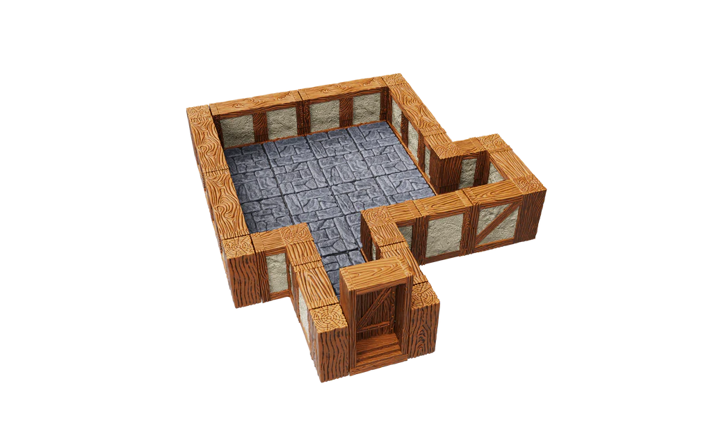 WARLOCK TILES: EXPANSION PACK - 1 IN. TOWN & VILLAGE STRAIGHT WALLS | Gamers Paradise