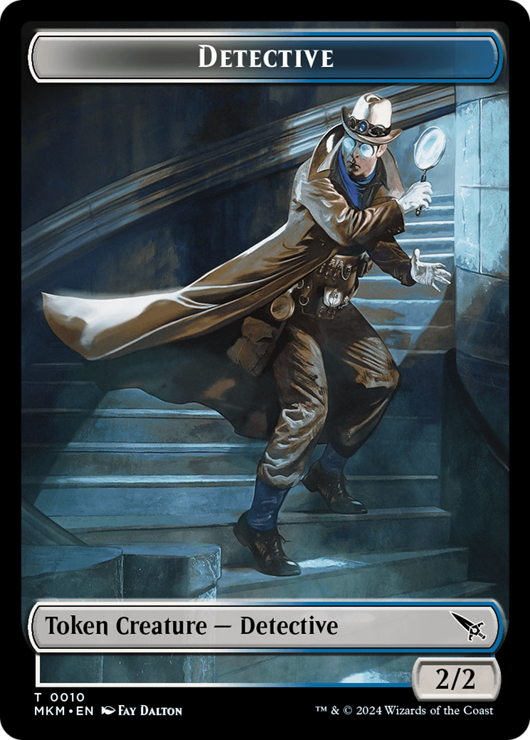 Detective // Spirit Double-Sided Token [Murders at Karlov Manor Tokens] | Gamers Paradise