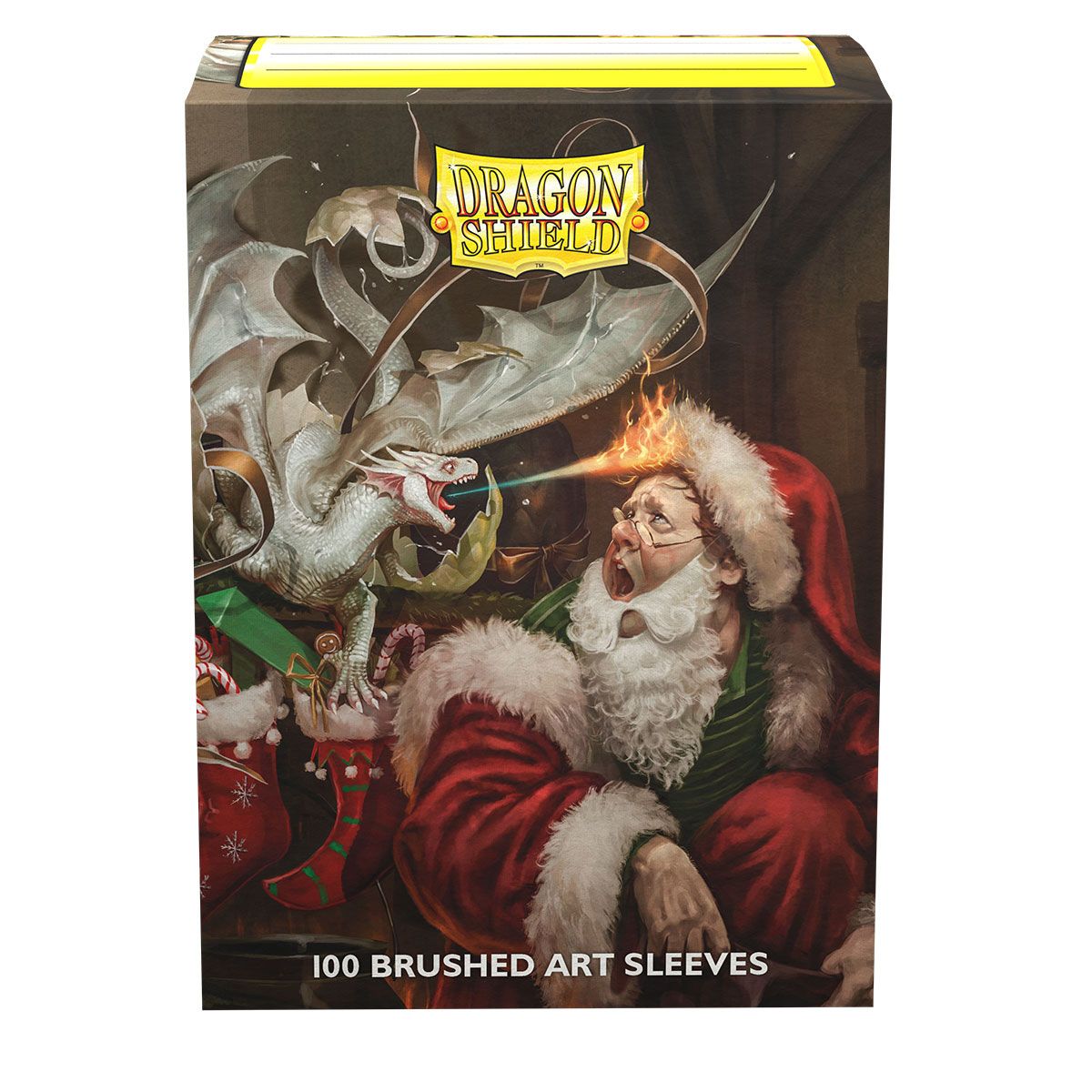 Dragon Shield: Standard 100ct Brushed Art Sleeves - Christmas Dragon (2021) | Gamers Paradise