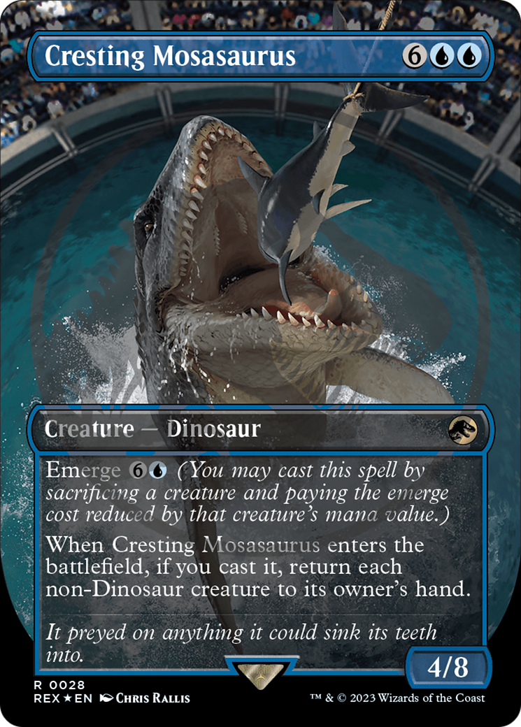 Cresting Mosasaurus (Emblem) (Borderless) [Jurassic World Collection Tokens] | Gamers Paradise