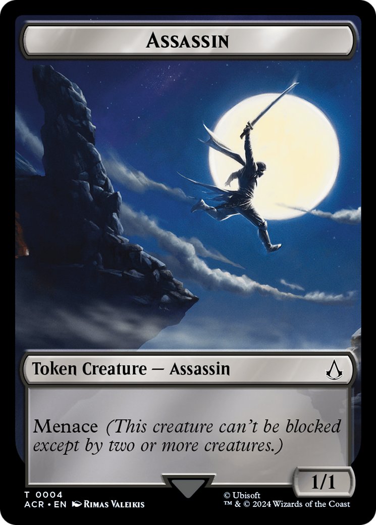 Assassin // Human Rogue Double-Sided Token [Assassin's Creed Tokens] | Gamers Paradise