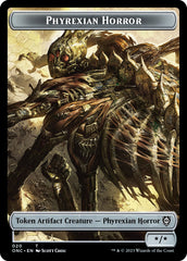 Phyrexian Wurm // Phyrexian Horror Double-Sided Token [Phyrexia: All Will Be One Commander Tokens] | Gamers Paradise