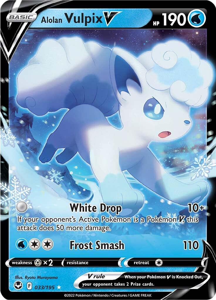 Alolan Vulpix V (033/195) [Sword & Shield: Silver Tempest] | Gamers Paradise