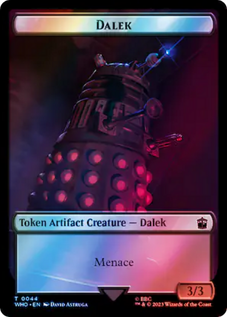 Dalek // Mark of the Rani Double-Sided Token (Surge Foil) [Doctor Who Tokens] | Gamers Paradise