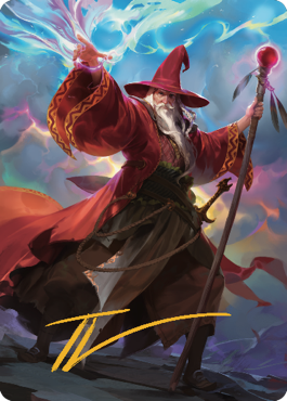 Elminster Art Card (36) (Gold-Stamped Signature) [Commander Legends: Battle for Baldur's Gate Art Series] | Gamers Paradise