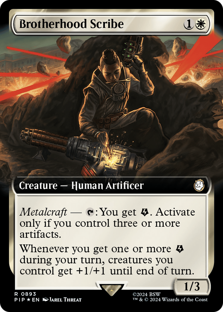 Brotherhood Scribe (Extended Art) (Surge Foil) [Fallout] | Gamers Paradise