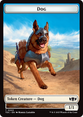 Dog // Goblin Double-Sided Token [Tarkir: Dragonstorm Commander Tokens] | Gamers Paradise