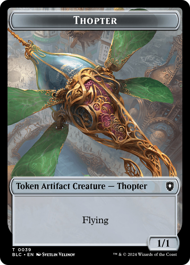 Goblin // Thopter Double-Sided Token [Bloomburrow Commander Tokens] | Gamers Paradise