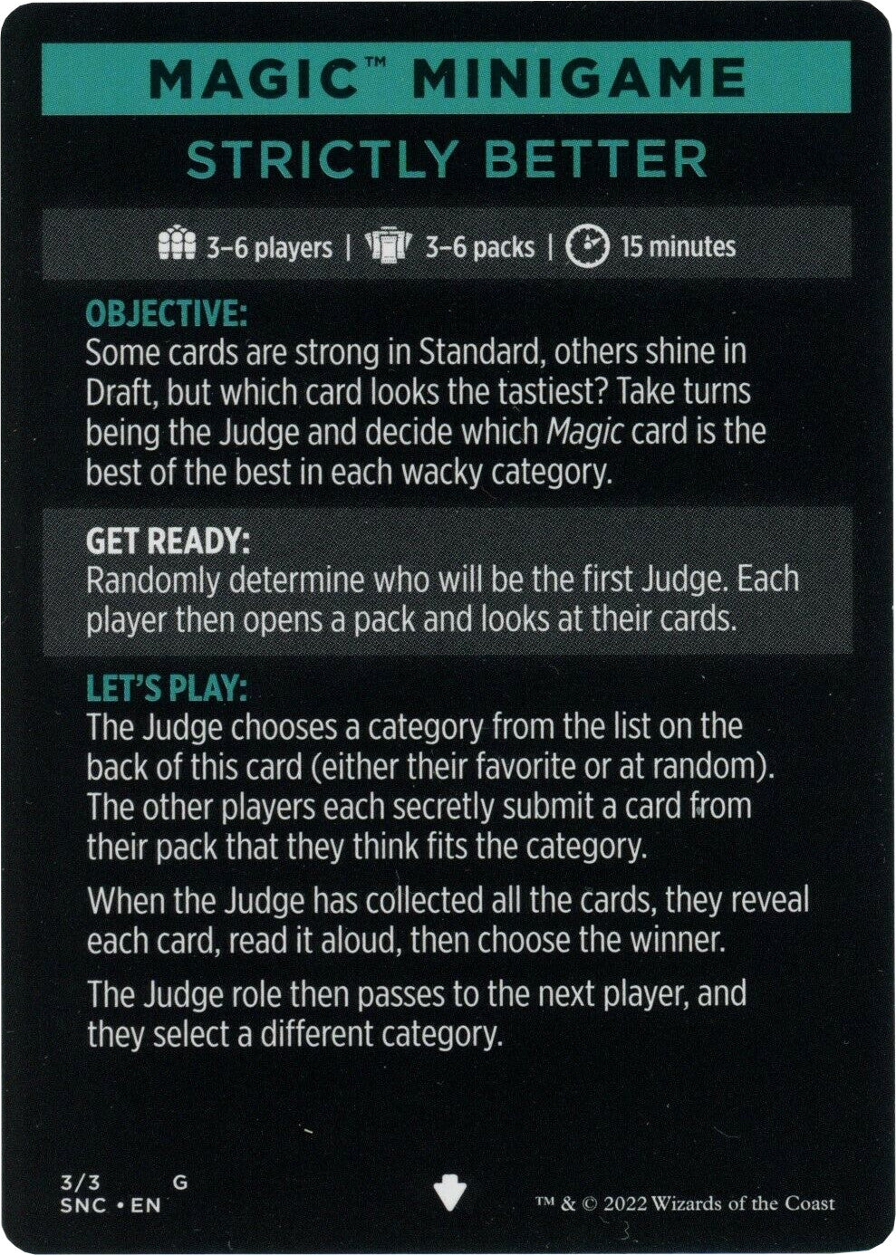Strictly Better (Magic Minigame) [Streets of New Capenna Minigame] | Gamers Paradise