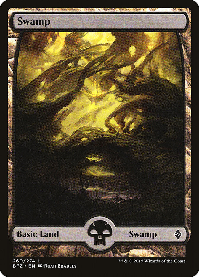 Swamp (260) (Full Art) [Battle for Zendikar] | Gamers Paradise