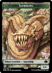 Elephant // Saproling Double-Sided Token [Dominaria Remastered Tokens] | Gamers Paradise