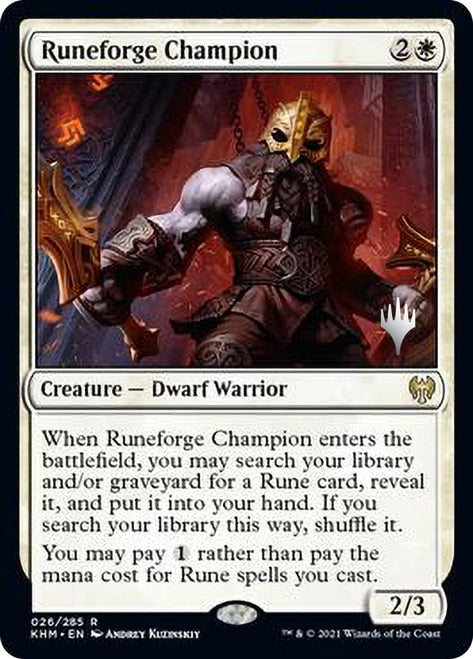 Runeforge Champion (Promo Pack) [Kaldheim Promos] | Gamers Paradise