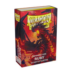 Dragon Shield: Japanese Size 60ct Sleeves - Ruby (Matte) | Gamers Paradise