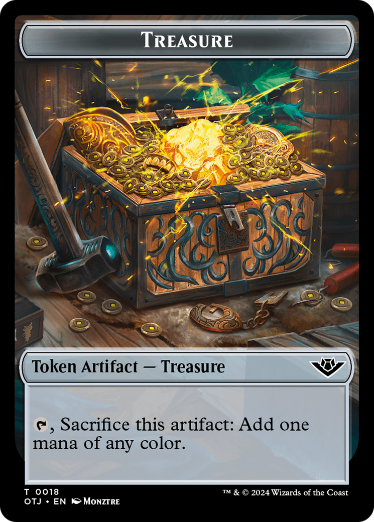 Thopter // Treasure Double-Sided Token [Outlaws of Thunder Junction Commander Tokens] | Gamers Paradise