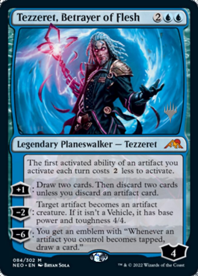 Tezzeret, Betrayer of Flesh (Promo Pack) [Kamigawa: Neon Dynasty Promos] | Gamers Paradise
