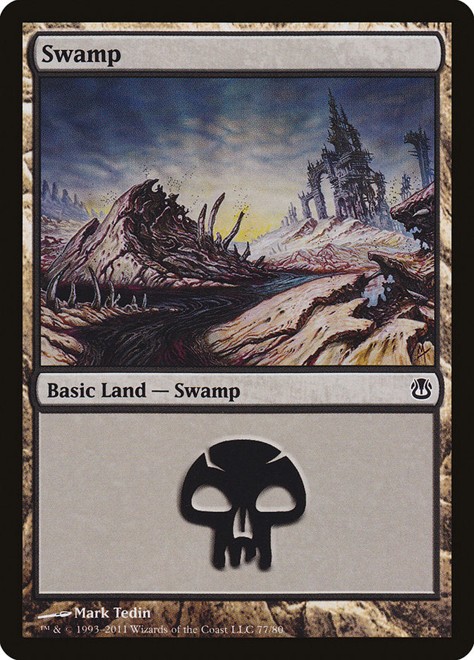 Swamp (77) [Duel Decks: Ajani vs. Nicol Bolas] | Gamers Paradise