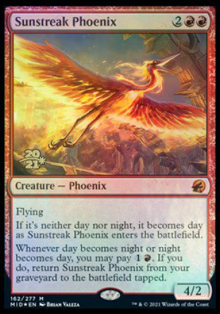 Sunstreak Phoenix [Innistrad: Midnight Hunt Prerelease Promos] | Gamers Paradise