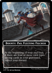 Bounty: Paq, Fleeting Filcher // Bounty Rules Double-Sided Token [Outlaws of Thunder Junction Commander Tokens] | Gamers Paradise