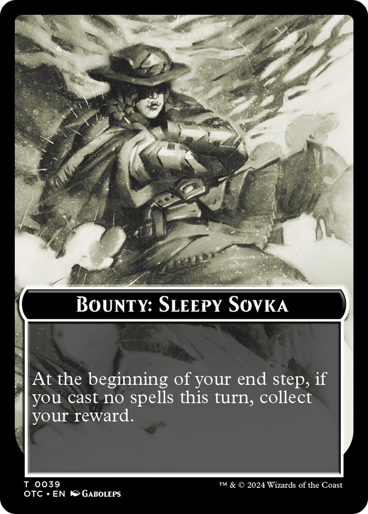 Bounty: Sleepy Sovka // Bounty Rules Double-Sided Token [Outlaws of Thunder Junction Commander Tokens] | Gamers Paradise