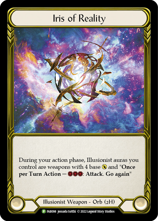 Iris of Reality (Golden) [FAB098] (Promo)  Cold Foil | Gamers Paradise