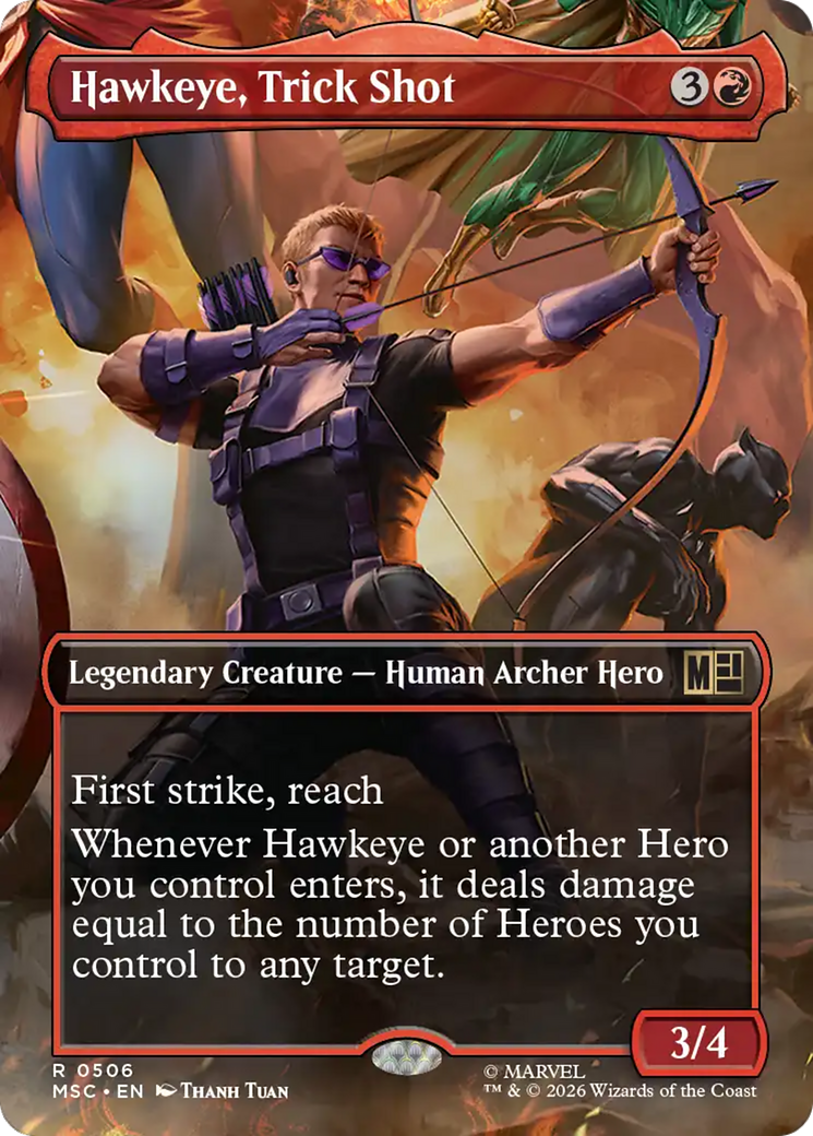Hawkeye, Trick Shot (Borderless) [Marvel Super Heroes Commander] | Gamers Paradise