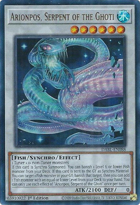 Arionpos, Serpent of the Ghoti [DABL-EN088] Ultra Rare | Gamers Paradise