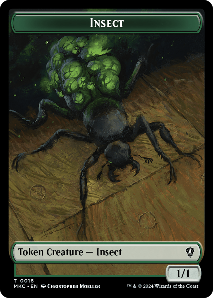 Insect (0016) // Manifest Double-Sided Token [Murders at Karlov Manor Commander Tokens] | Gamers Paradise