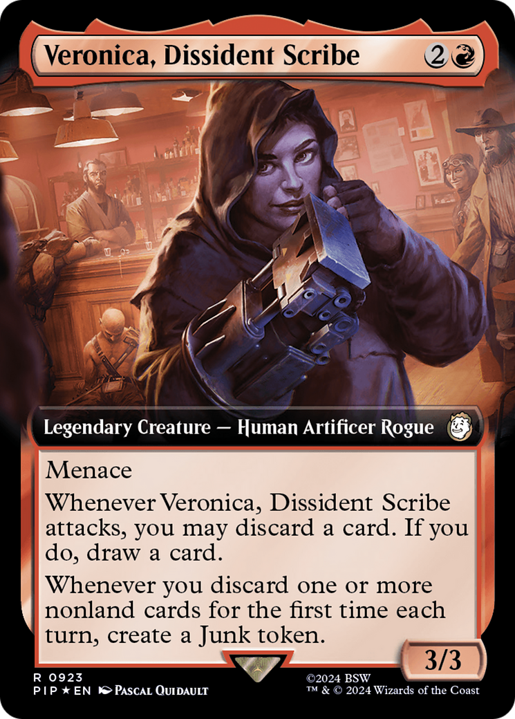 Veronica, Dissident Scribe (Extended Art) (Surge Foil) [Fallout] | Gamers Paradise