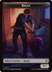 Spirit (0025) // Rogue Double-Sided Token [Secrets of Strixhaven Commander Tokens] | Gamers Paradise