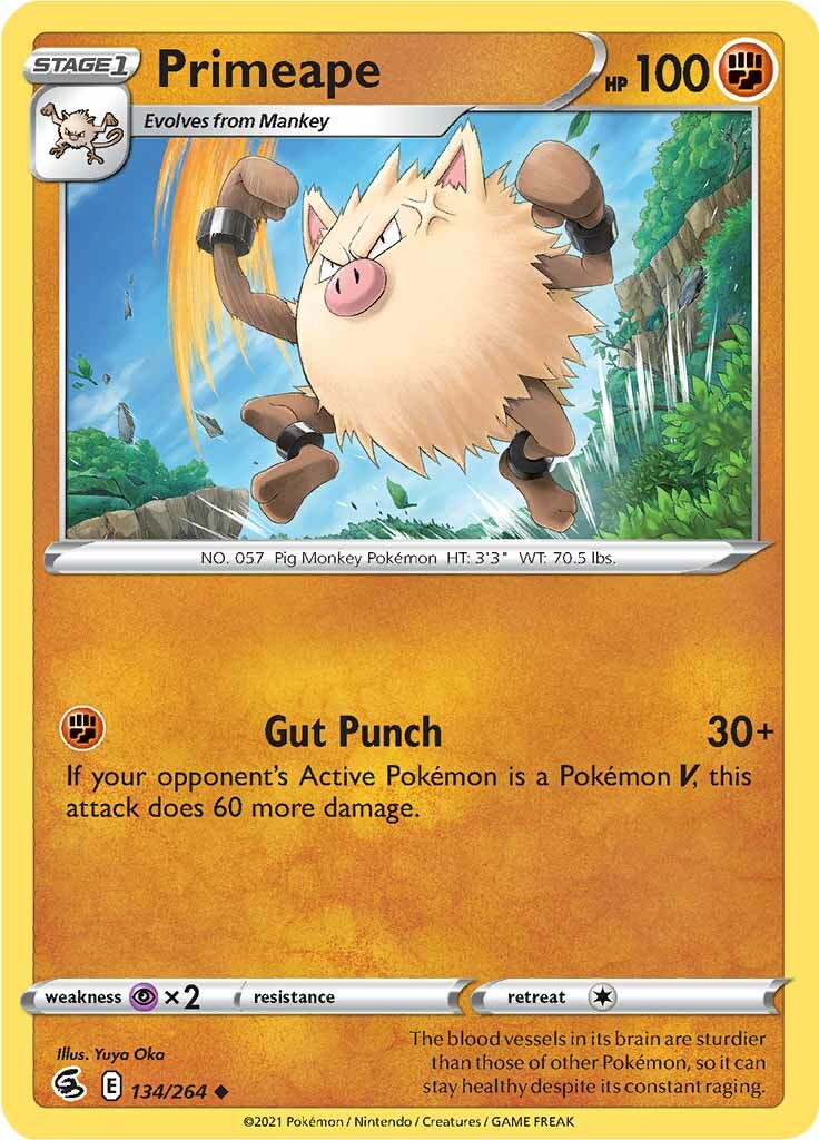Primeape (134/264) [Sword & Shield: Fusion Strike] | Gamers Paradise