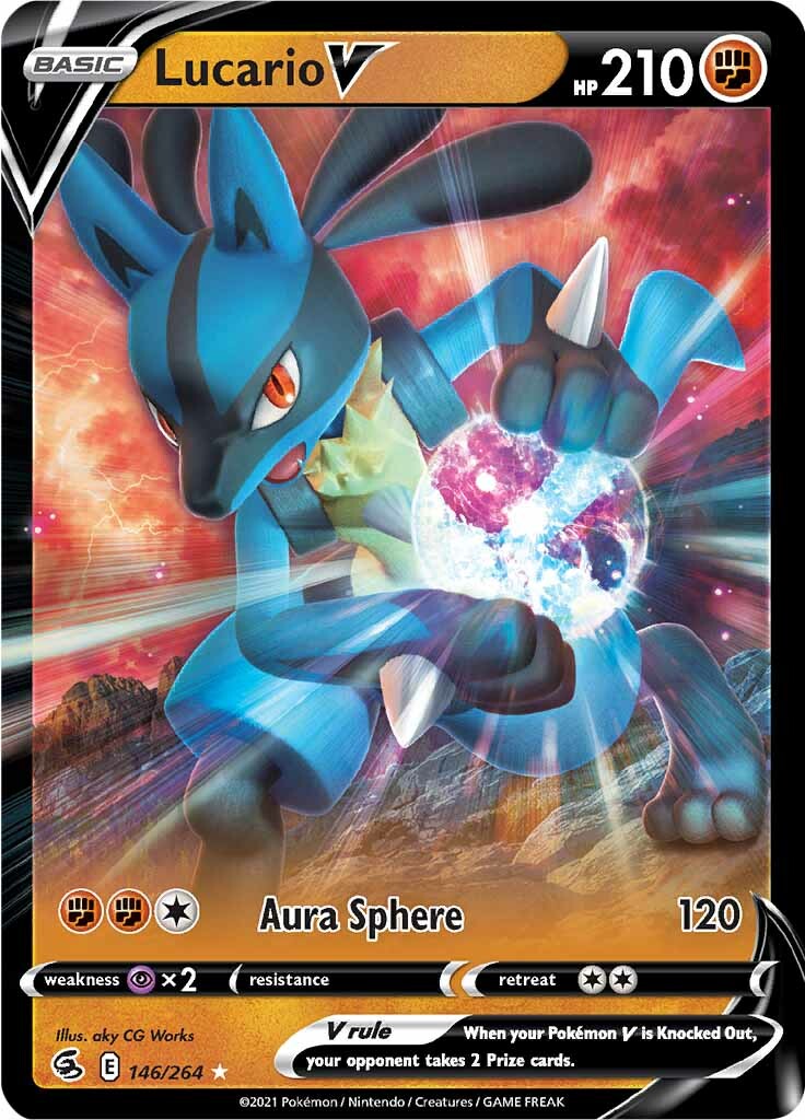 Lucario V (146/264) (Jumbo Card) [Sword & Shield: Fusion Strike] | Gamers Paradise